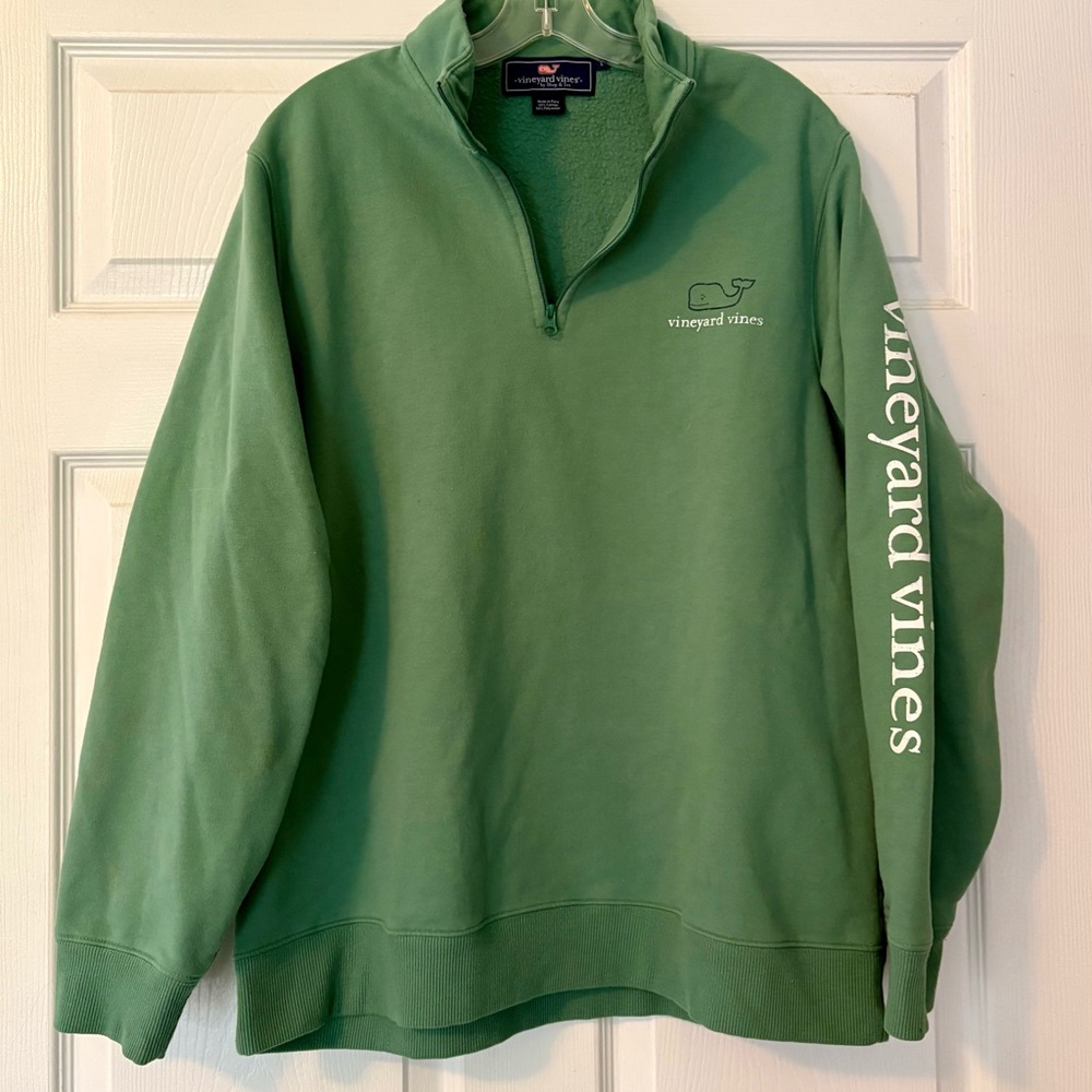 Vineyard Vines Sage Green Half-Zip Pullover